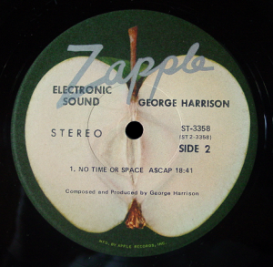 The Zapple label of George Harrison's Electronic Sound LP (US issue)